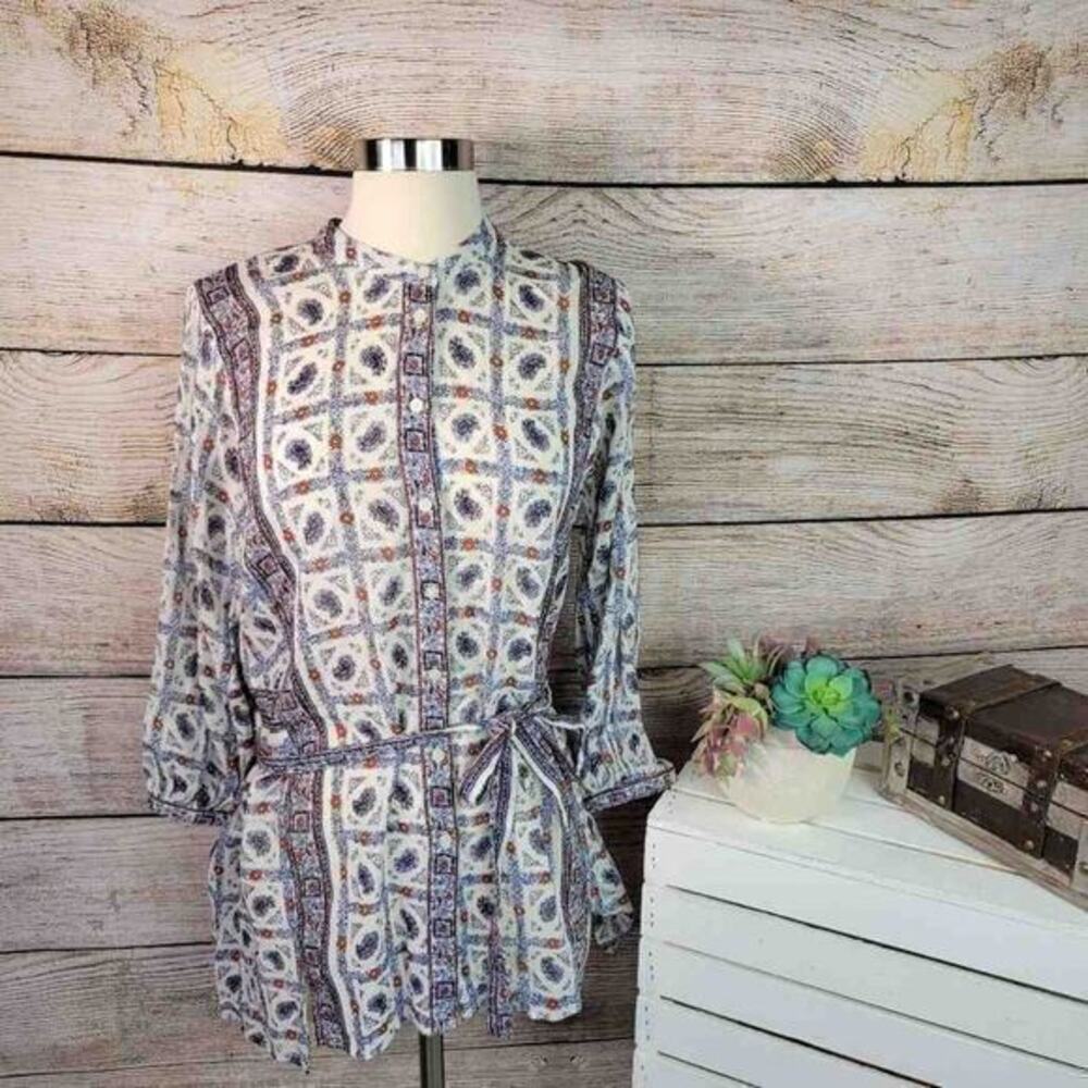 Madewell Tunic Top Picnic Plaid Paisley Size‎ Extra Small